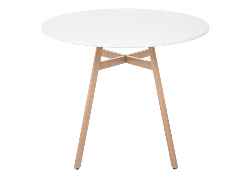 Стол деревянный, Skandi 90 белый