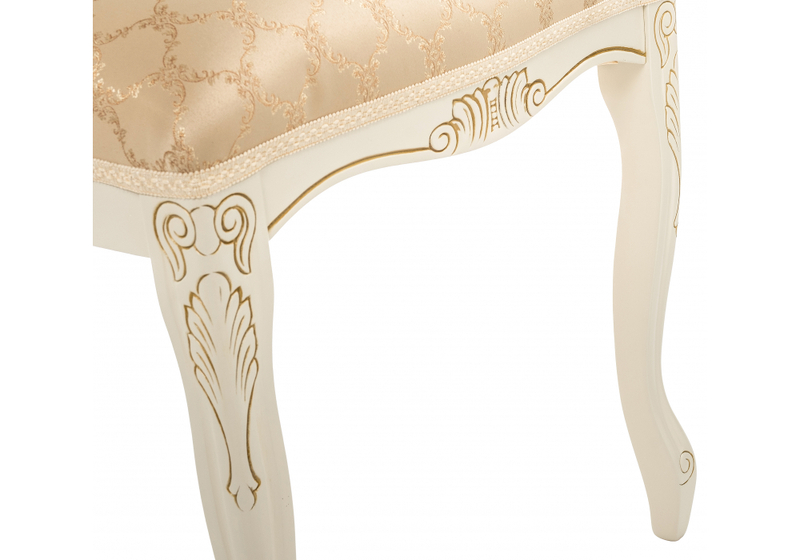 Стул деревянный, Лауро патина золото / бежевый