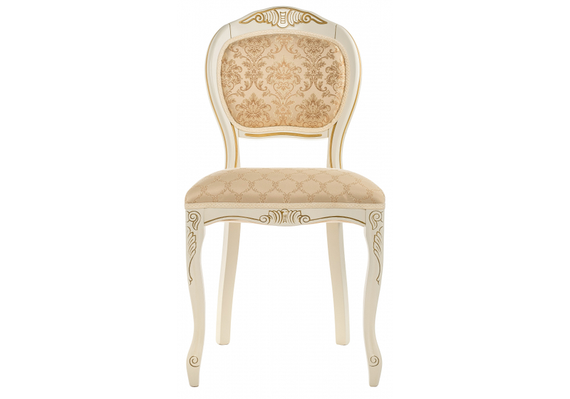 Стул деревянный, Лауро патина золото / бежевый