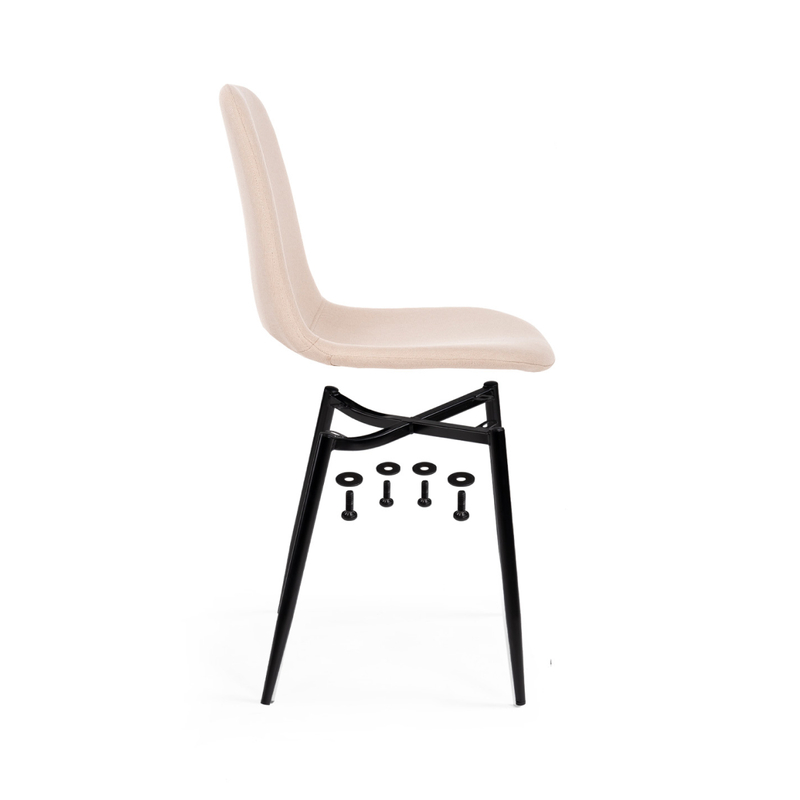 Стул на металлокаркасе, Lilu светло-бежевый