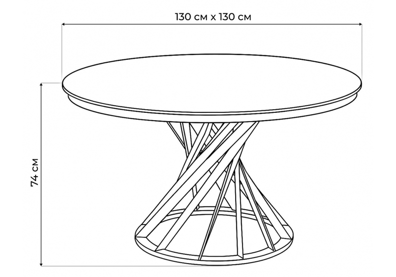 Стол стеклянный, Twist gold / black