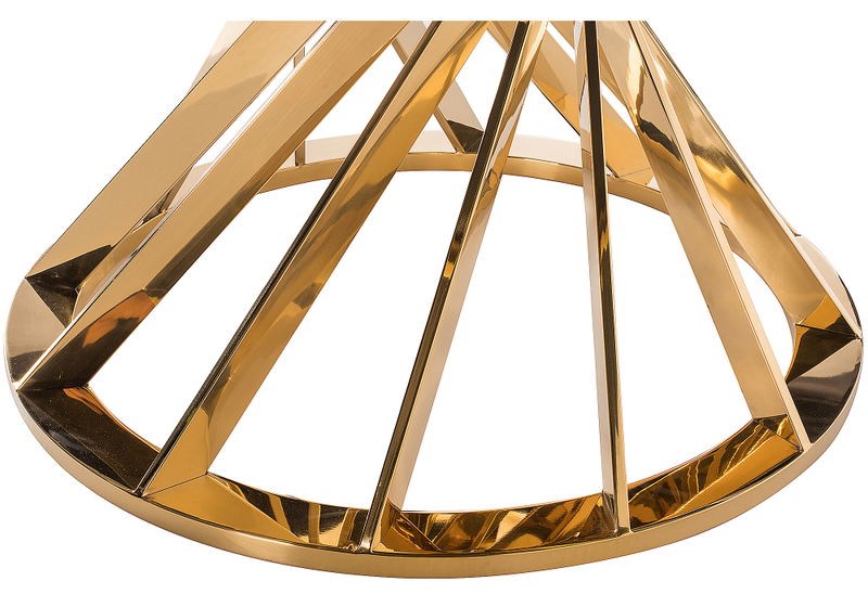 Стол стеклянный, Twist gold / black