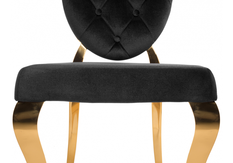 Стул на металлокаркасе, Odda черный / золотой