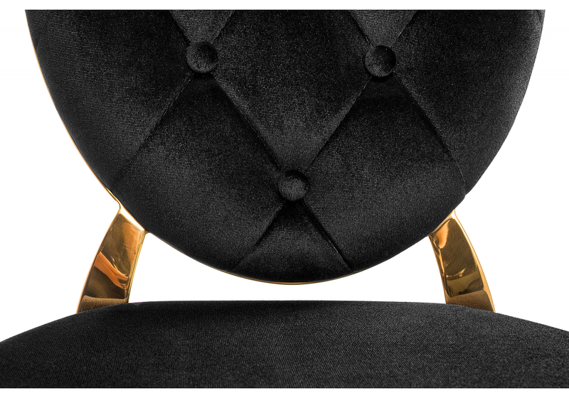 Стул на металлокаркасе, Odda черный / золотой