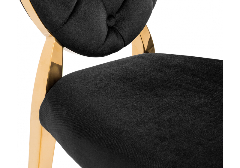 Стул на металлокаркасе, Odda черный / золотой