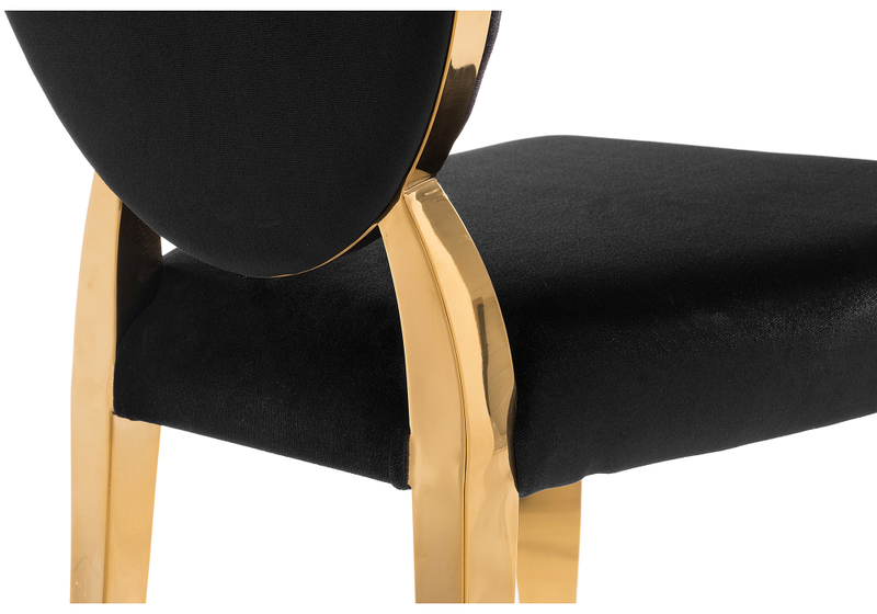 Стул на металлокаркасе, Odda черный / золотой