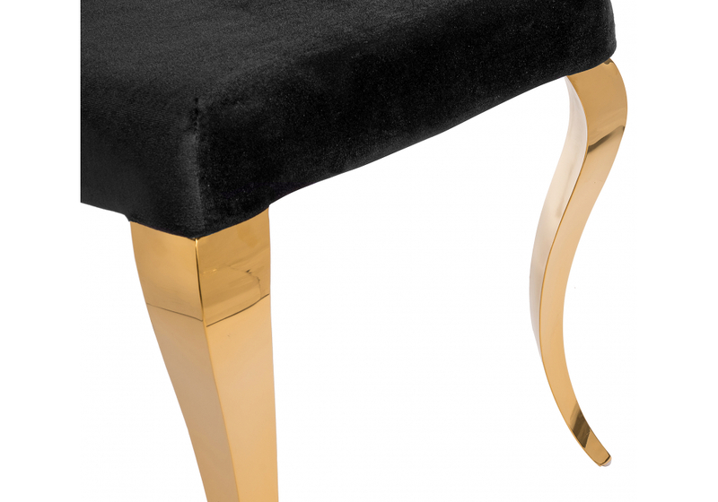 Стул на металлокаркасе, Odda черный / золотой