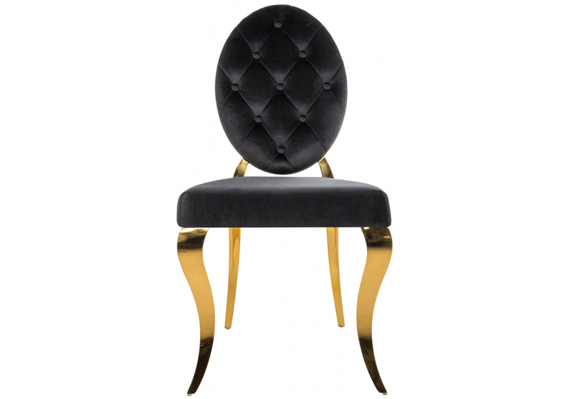 Стул на металлокаркасе, Odda черный / золотой