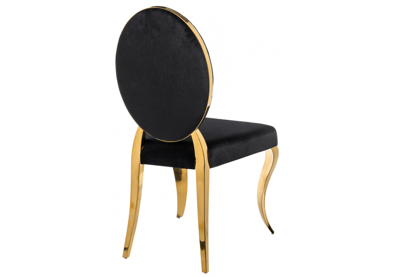 Стул на металлокаркасе, Odda черный / золотой
