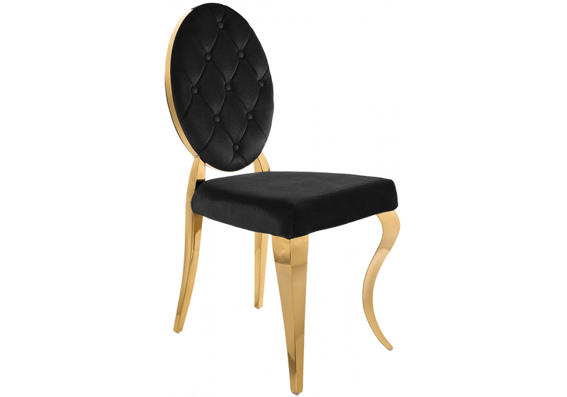 Стул на металлокаркасе, Odda черный / золотой