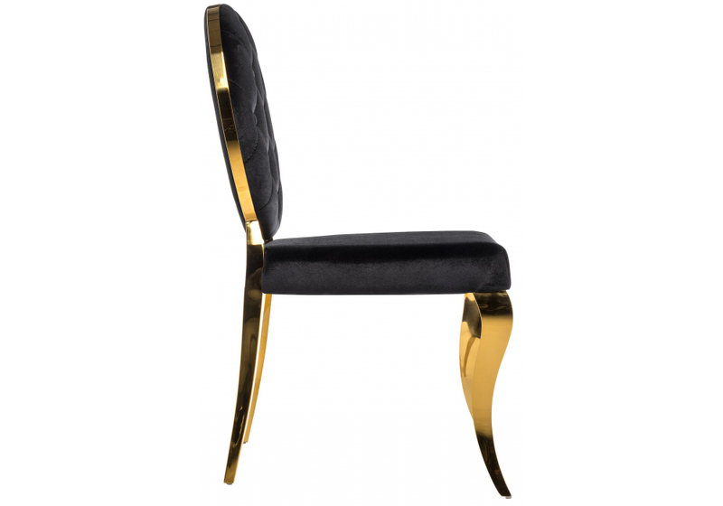 Стул на металлокаркасе, Odda черный / золотой