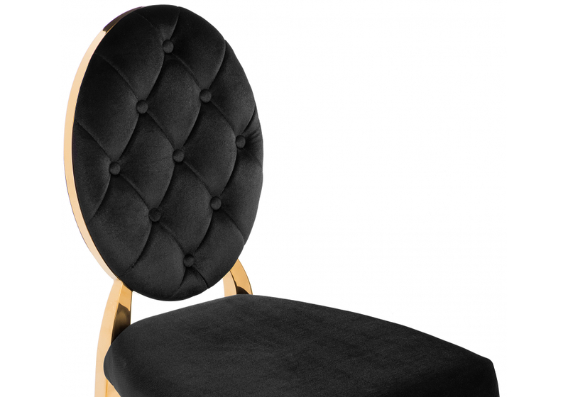 Стул на металлокаркасе, Odda черный / золотой