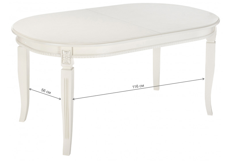 Стол деревянный, Aviano молочный без патины