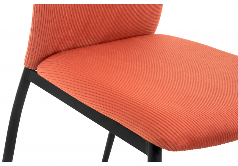 Стул на металлокаркасе, Tod red / black