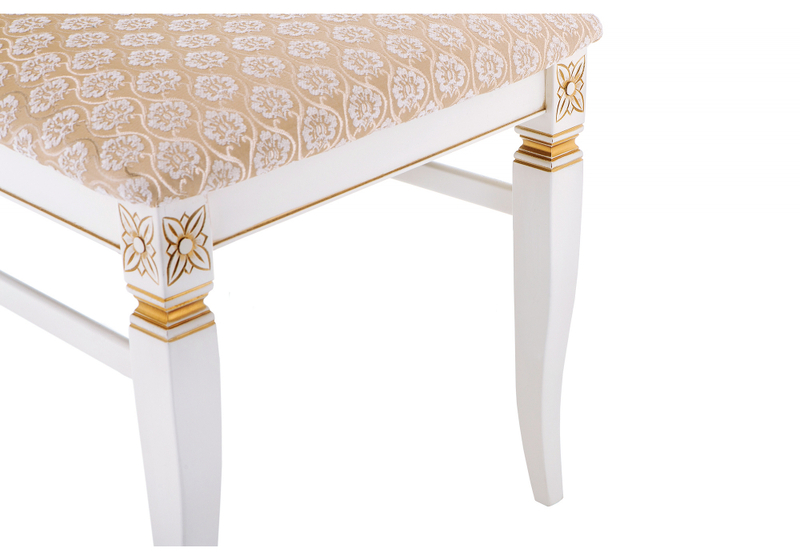 Стул деревянный, Roy W/З молочный с патиной