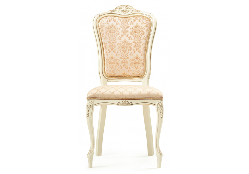 Стул деревянный, Руджеро патина золото / бежевый комби