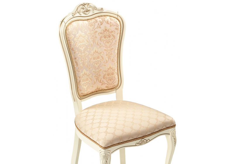 Стул деревянный, Руджеро патина золото / бежевый комби