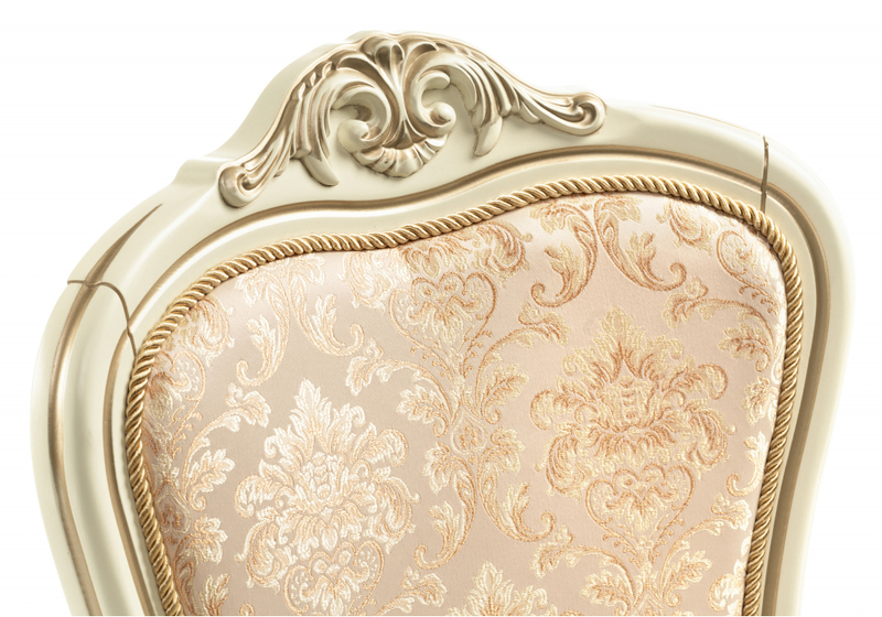 Стул деревянный, Руджеро патина золото / бежевый комби