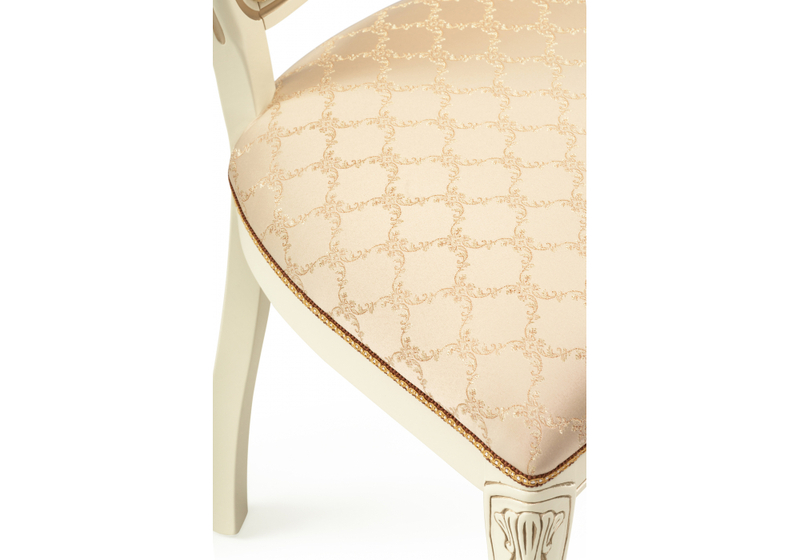 Стул деревянный, Руджеро патина золото / бежевый комби