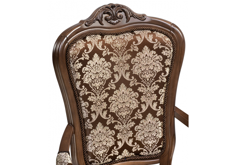 Стул деревянный, Руджеро с мягкими подлокотниками орех / шоколад