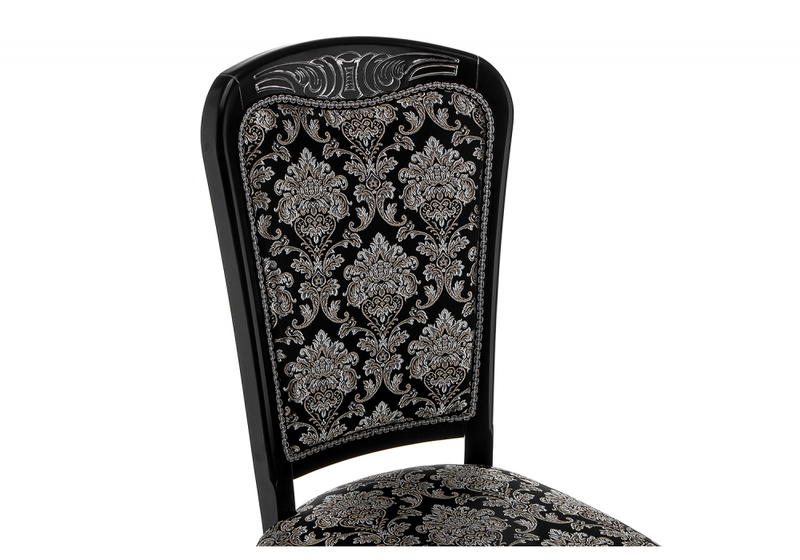 Стул деревянный, Клето патина серебро / черный