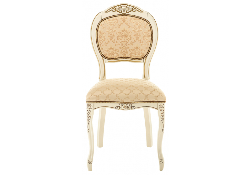 Стул деревянный, Лауро патина золото / бежевый