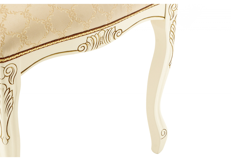 Стул деревянный, Лауро патина золото / бежевый