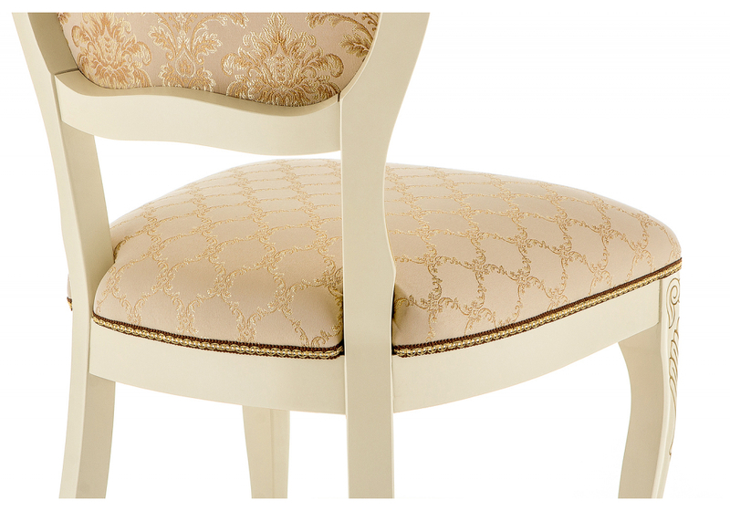 Стул деревянный, Лауро патина золото / бежевый