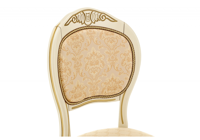 Стул деревянный, Лауро патина золото / бежевый
