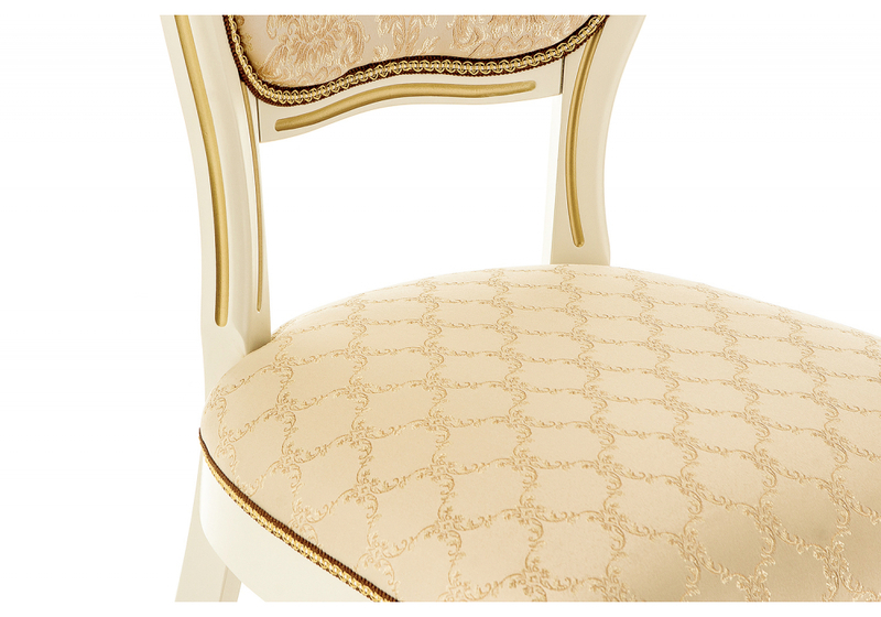 Стул деревянный, Лауро патина золото / бежевый