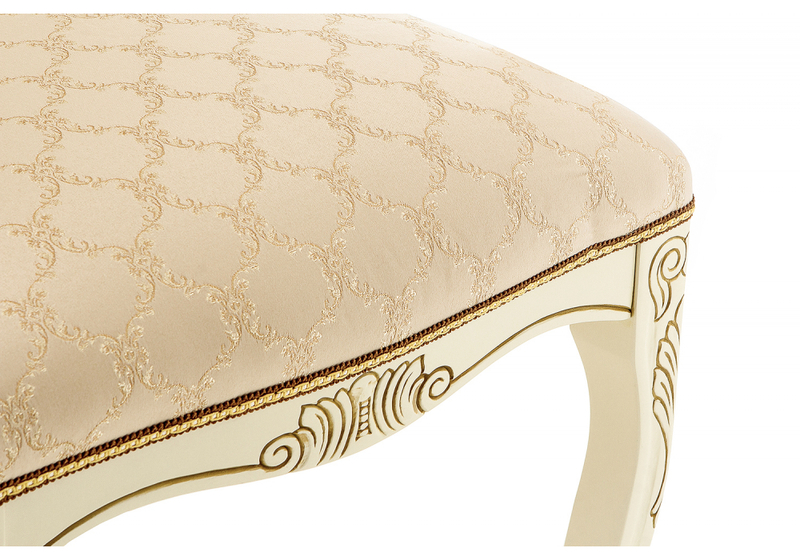 Стул деревянный, Лауро патина золото / бежевый