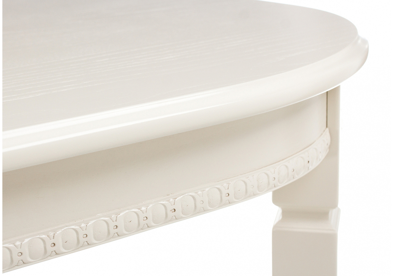 Стол деревянный, Romeo молочный без патины