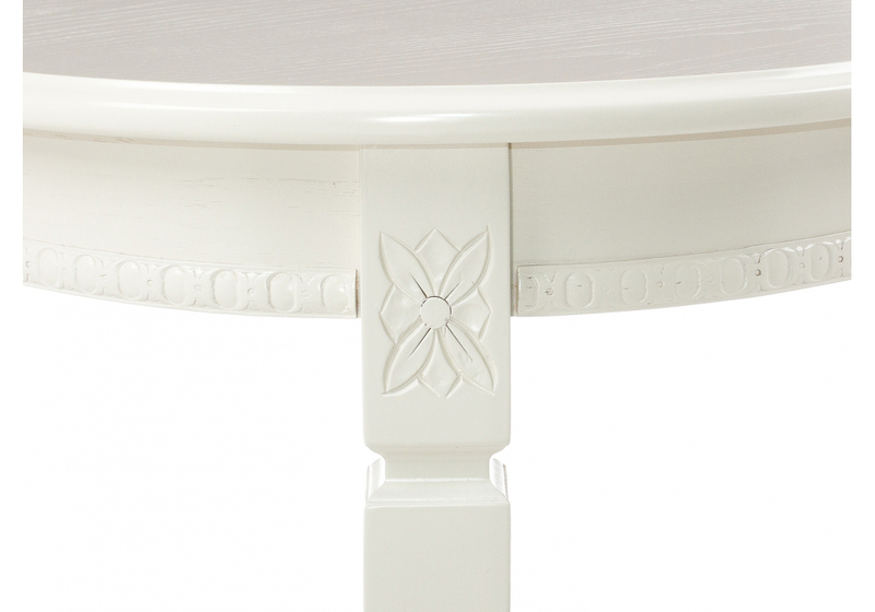 Стол деревянный, Romeo молочный без патины