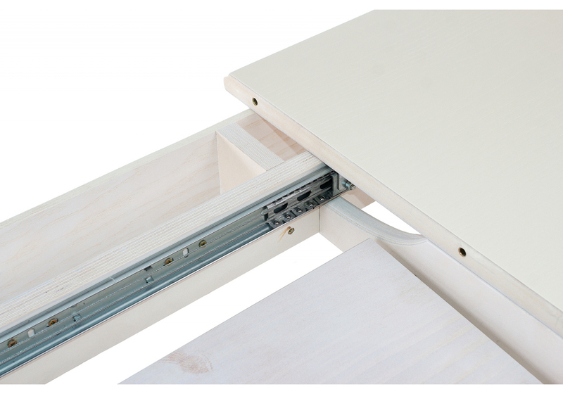 Стол деревянный, Romeo молочный без патины