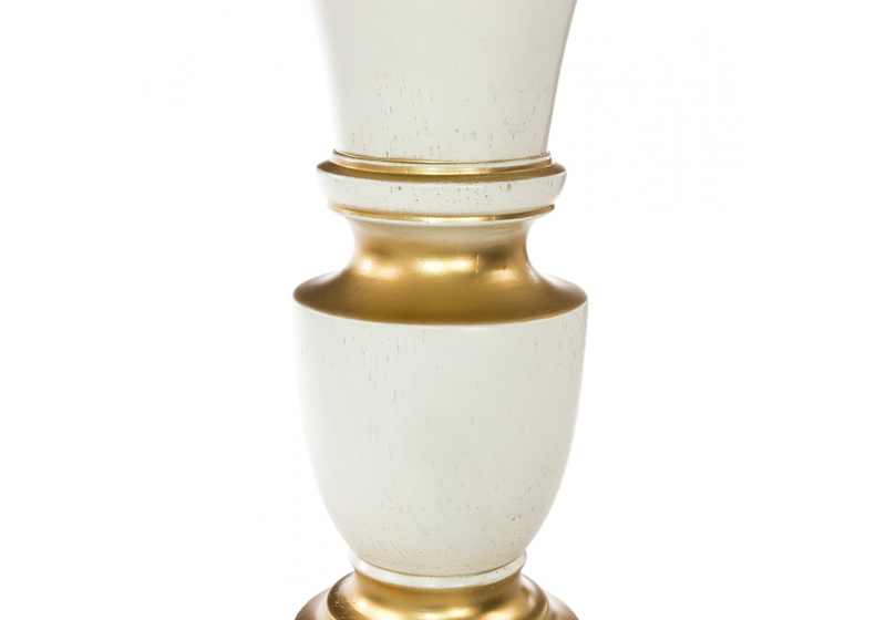 Стол деревянный, Arno молочный с золотой патиной