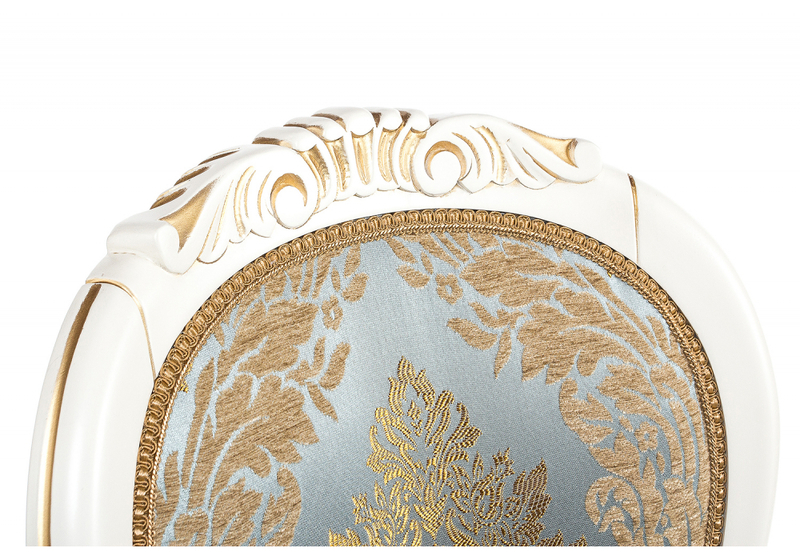 Стул деревянный, Adriano 2 молочный с патиной