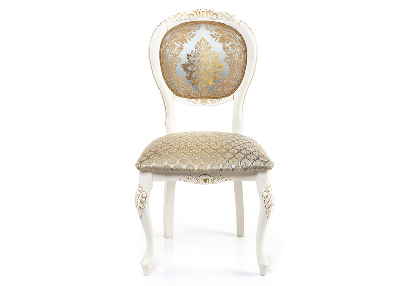 Стул деревянный, Adriano 2 молочный с патиной