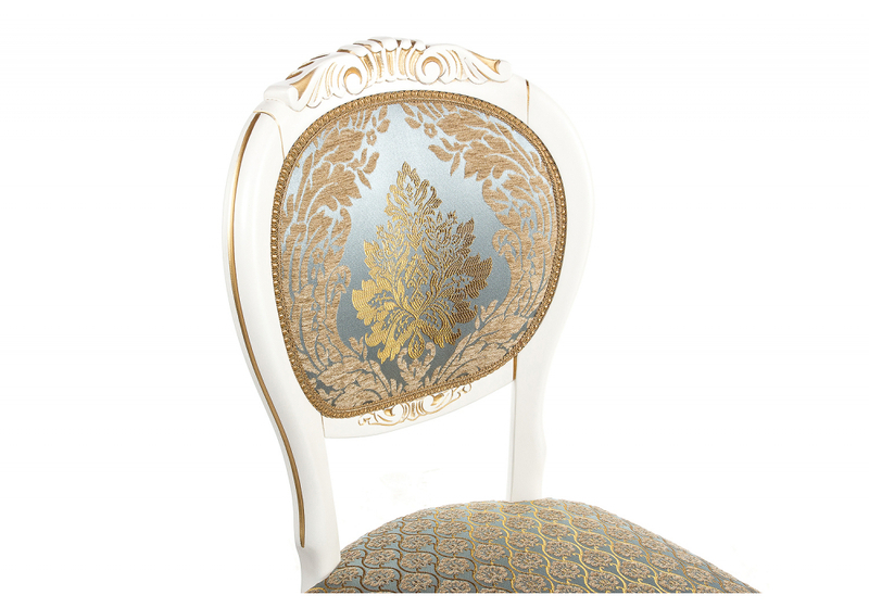 Стул деревянный, Adriano 2 молочный с патиной