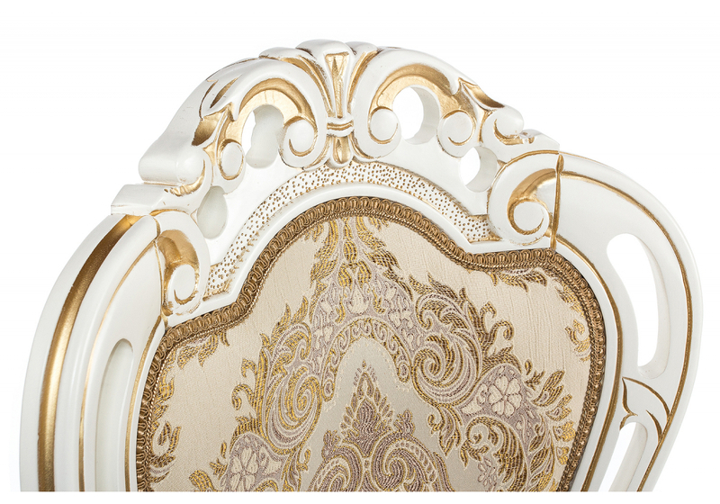 Стул деревянный, Bronte слоновая кость с патиной