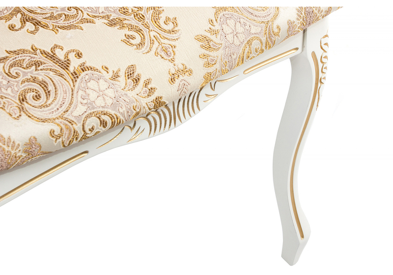 Стул деревянный, Bronte слоновая кость с патиной