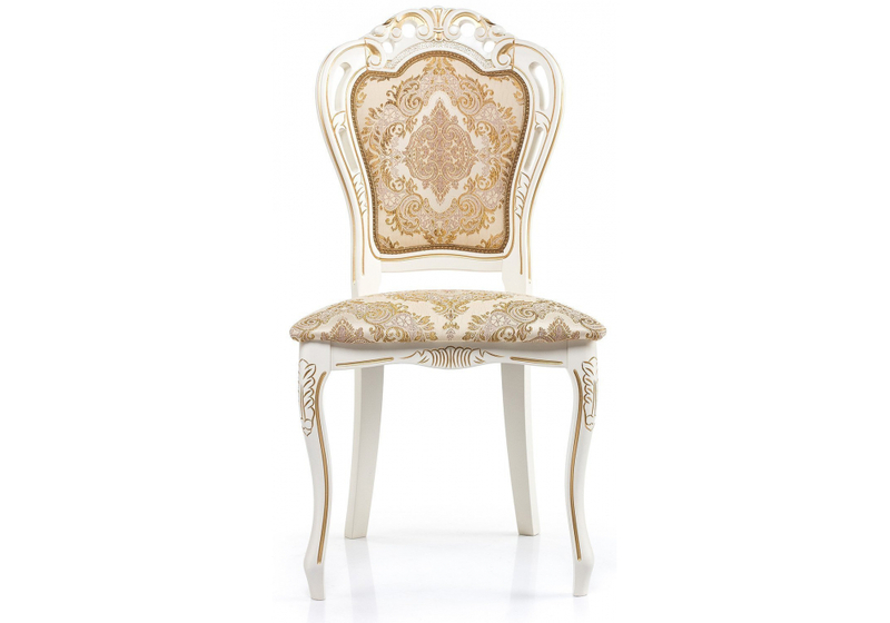 Стул деревянный, Bronte слоновая кость с патиной