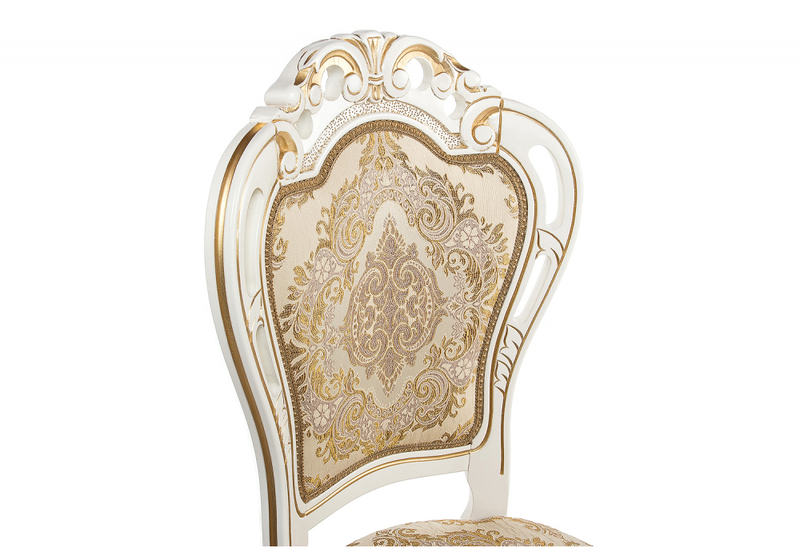 Стул деревянный, Bronte слоновая кость с патиной