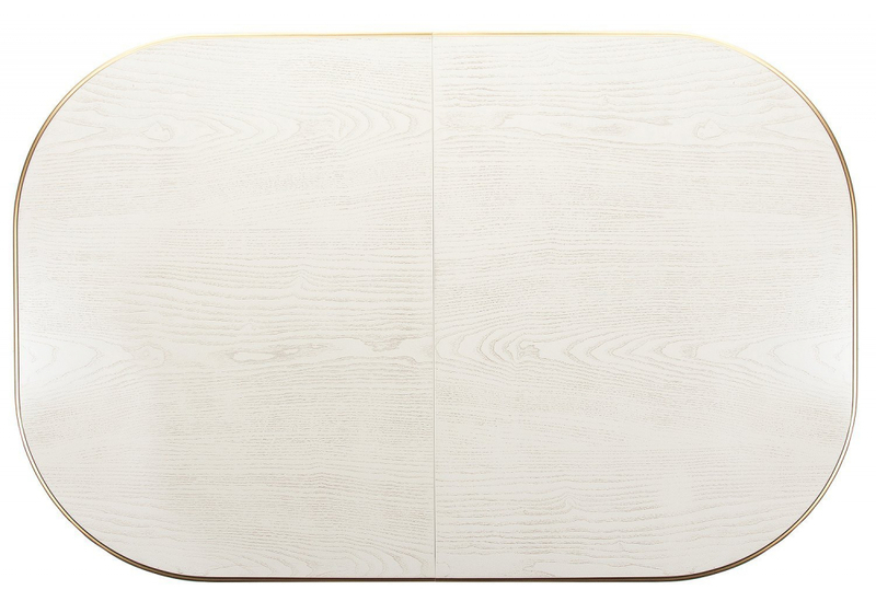 Стол деревянный, Romeo молочный с золотой патиной