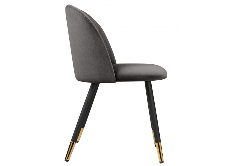Стул на металлокаркасе, Gabi темно-серый / черный / золотой