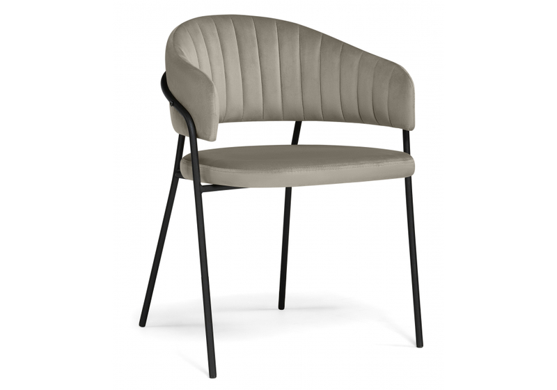 Стул на металлокаркасе, Лукас бежевый / черный каркас