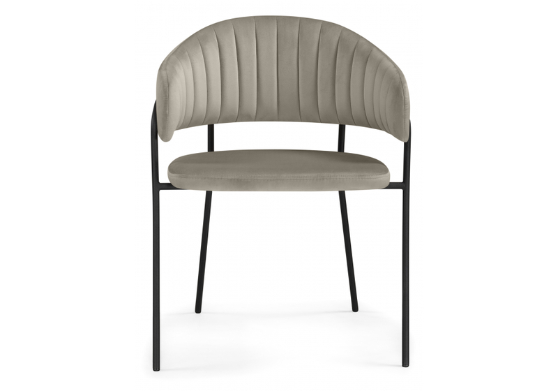 Стул на металлокаркасе, Лукас бежевый / черный каркас