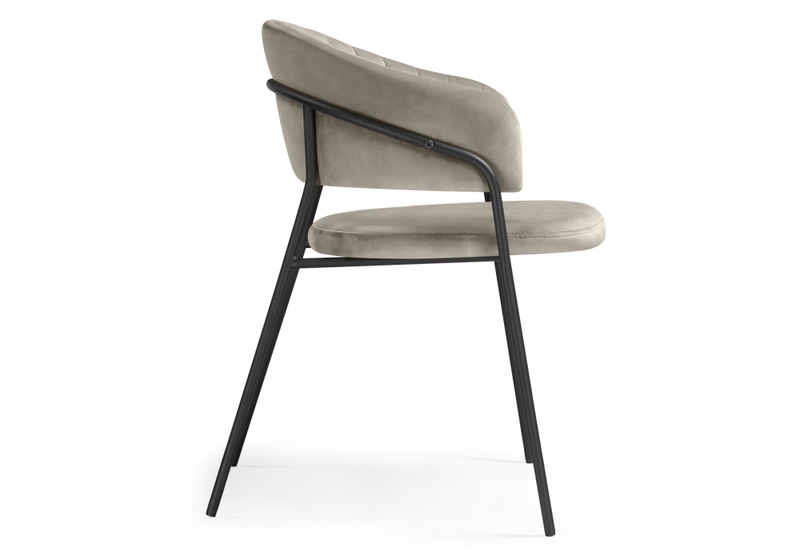 Стул на металлокаркасе, Лукас бежевый / черный каркас