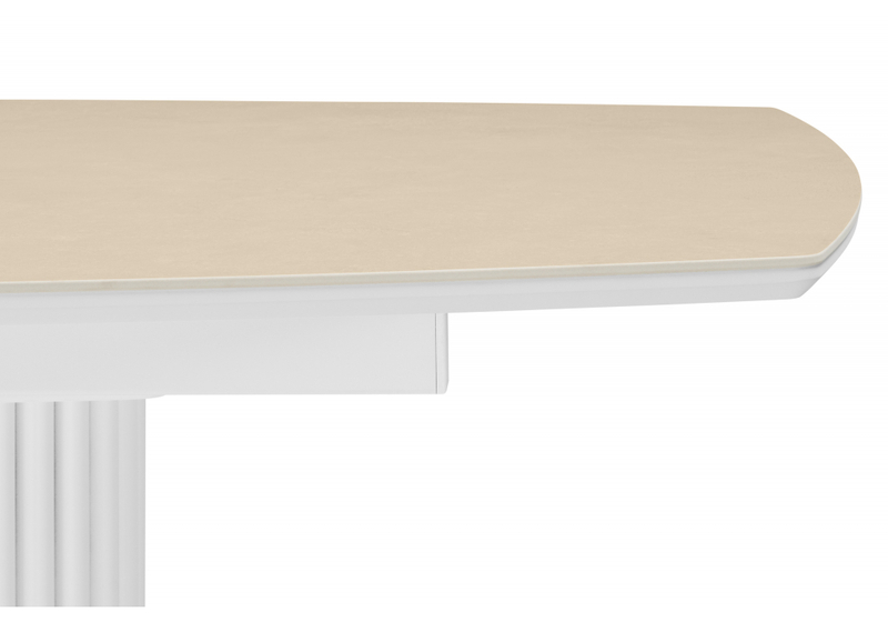 Керамический стол, Фестер 160(200)х90 okara light yellow / белый