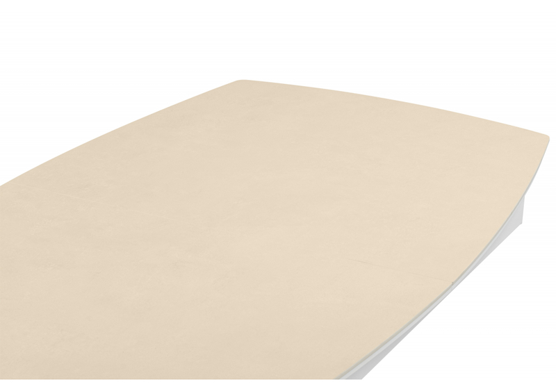 Керамический стол, Фестер 160(200)х90 okara light yellow / белый