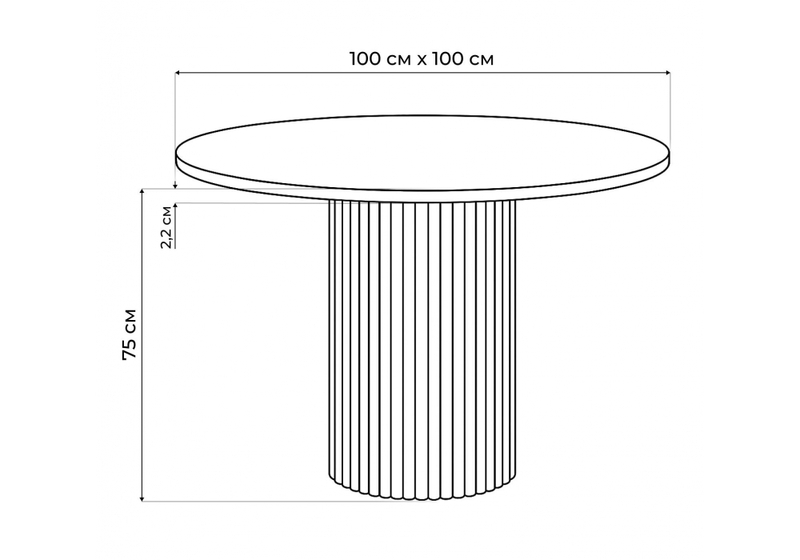 Стол деревянный, Барел 100 серый / серый